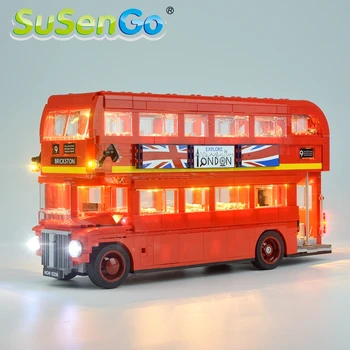 Led Svetlo Do Auta pre 10258 London Bus Stavebné Bloky Nastavenie (NIE Zahŕňajú Modelu) Tehly Hračky pre Deti,
