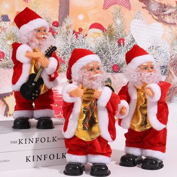 Elektrické twisted zadok Santa Claus s hudbou Vianočné detí darček hračky mall dekorácie