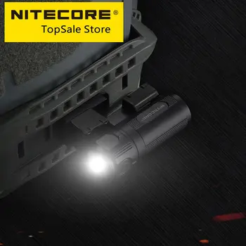 NITECORE HM01 Taktická Prilba Svetlom Baterky + CR123 Batéria 320 Lúmenov Svetlomet na OBLÚKOVÉ Koľajnice 3D 360° Otočná Systém