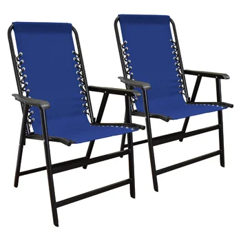 Pozastavenie Skladacie Stoličky Modrá 2pk vonkajší stoličky, záhradné stoličky, záhradný nábytok
