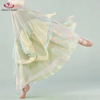 Klasické Tanečné Šaty Ženy, Elegantné Trblietavé Šifón Veľké Sukne Moderného Tanca Sukne Repertoár Výkon Šaty