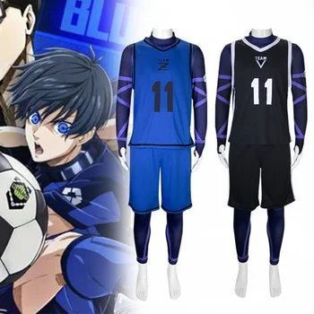 blue lock Anime Isagi Yoichi cosplay parochňu kostým Chigiri Hyoma futbal školenia oblek mužov a žien one-piece suit Darček