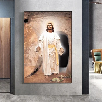 Kristus Ježiš Náboženské Slávny olejomaľba na Plátne Cuadros Plagáty a Vytlačí Škandinávskych Wall Art Obrázok pre Obývacia Izba