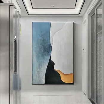 Čisté Plátno Ručne Olejomaľba Abstraktné Moderné Módne Minimalistický Obývacej Izby, Veranda, Izba Spálňa Umenie Steny Domov Plagát Na Stenu