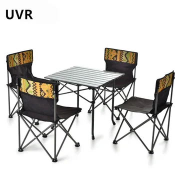 UV Vysoko kvalitné Skladacie Camping jedálenský Stôl a Stoličky Voľný čas Päť-kus Rodinné Cestovanie Prenosné Vonkajšie Skladací Stôl a Stoličky Nastaviť