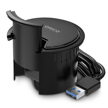 Orico Stôl káblová Priechodka USB 3 0 Hub s Mikrofónom Slúchadlá Porty Home Office Desktop USB Organizátor Extender