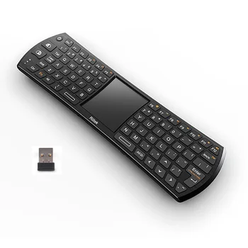 2.4 G Mini Bezdrôtová Klávesnica s Touchpadom, Rii K24T USB Prijímač Diaľkový ovládač pre Smart TV, TV Box, Xbox, Tablety, PC, Mac