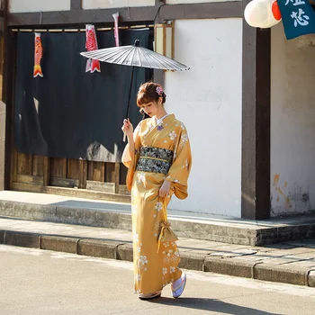 Nový Mesiac, Kimono Štýle Dievčatá' Japončina Harmóniu Japonské Kimono Formálne Šaty Žien Lepšiu Kimono Župan