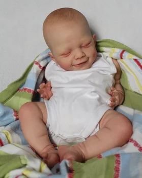 50 apríla Reborn Baby Doll Novorodenca Mäkká Plyšová Telo Realistický 3D Pokožky s Viditeľným Žily Vysoko Kvalitné Ručne vyrábané Bábiky