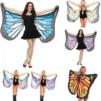 Ženské Cape Motýľ Kostým Motýlích Krídel pre Ženy Halloween Dospelých Cosplay Kostým Výkon Obliecť Plášť