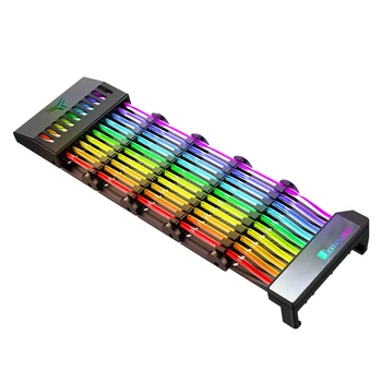 JONSBO PSU Predlžovací Kábel RGB Kanálov Kryt Dúhový Most pre 24Pin ATX Kábel MOD Symfónia Linka, 5V Rainbow RGB M/B SYNC