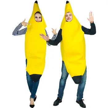 Dospelé Páry Zábavné Halloween Banán Kostým Zábavné Ovocie, Banán Karneval Fáze Výkonu Party Šaty Halloween Opernú