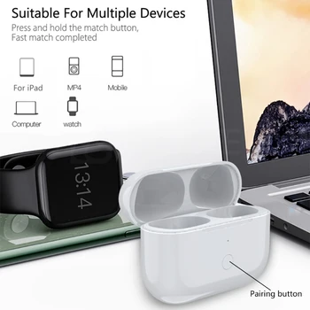 Bezdrôtové Nabíjanie Prípade Airpods Pro 1 2 Náhradné Bluetooth Slúchadlá Box Párovanie Pop-up Windows Nabíjačku Prípade Príslušenstvo