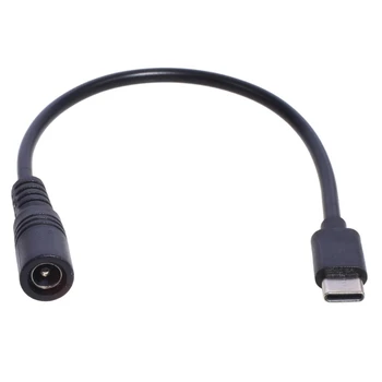Typ C pre jednosmerný (DC) Kábel DC 5.5 x 2.1 mm Samica na USB-C Plug 5V Nabíjací Kábel pre Router Prenosný Reproduktor Modemu LED