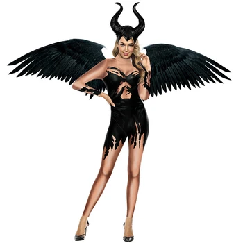 Sexy Maleficent Cosplay Slim Jumpsuit Pre Ženy, Dievča, Punk Zlého Čarodejnice Cosplay Zentai Kombinézu Halloween Kostým