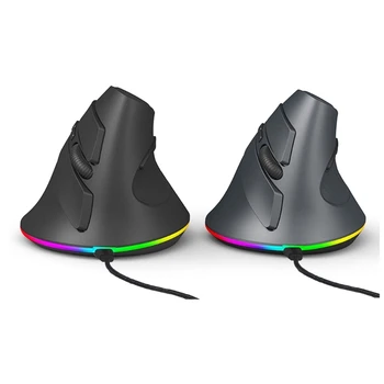 Drôt Ergonomická Myš Vertikálne Myši RGB Nastaviteľné 7200DPI 7 Programovateľných Tlačidiel Počítač Myš na PC Herný Notebook