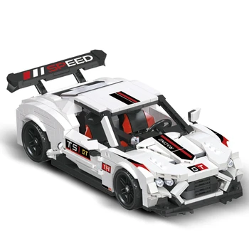 Nové Športové Auto Stavebným Racing Tehly Model Stavebné Bloky, Vytiahnuť Späť Auta Kreatívne Hračky Moc Tehly Modulárny Model Chlapci Dary