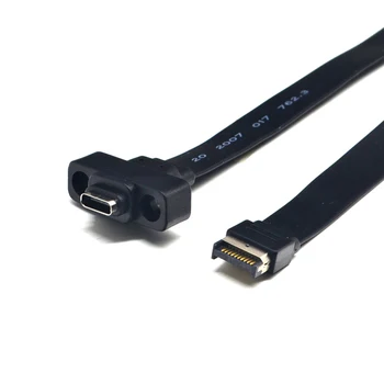 Konektory USB 3.1 Predný Panel Typ E Typ C Predlžovací Kábel Gen 2 10Gbps Interné Kábel Adaptéra s 2 Skrutkami 30 cm/50 cm/80 cm