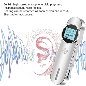 Profesionálny Digitálny diktafón MP3, LCD displej, Prehrávač Audio Rekordér Zníženie Hluku Nahrávanie Zvuku Multi Language Mini Diktafón
