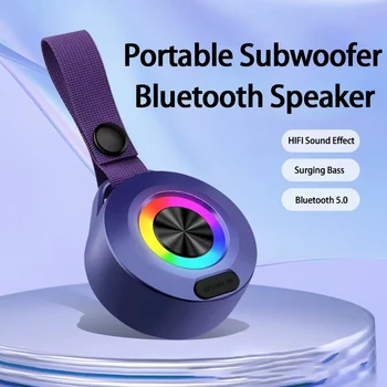 Soundage Nové Prenosné Bluetooth Reproduktorov 5.0 Bluetooth Tvorivé Farebné Svetlo Domov Vonkajšie Subwoofer Vodotesné Mini Reproduktor
