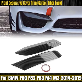 Pre BMW F80 M3 F82 F83 M4 na roky 2014-2020 Iba Príjem Rám Horný Spojler Kryt Canard Obočie Predný Nárazník Strane Air Vent Splitter Výbava