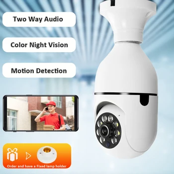 YOOSEE 3MP Vonkajšie Video Surveillance Camera Home Security Kamera E27 PTZ Lampa Fotoaparát, WiFi, Kamera CCTV Kamery obojsmerné Audio